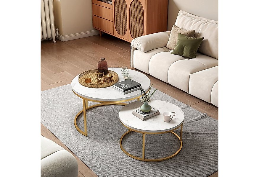 STILVORA Couchtisch Wohnzimmertisch Satztisch stapelbarer Beistelltisch mit günstig online kaufen