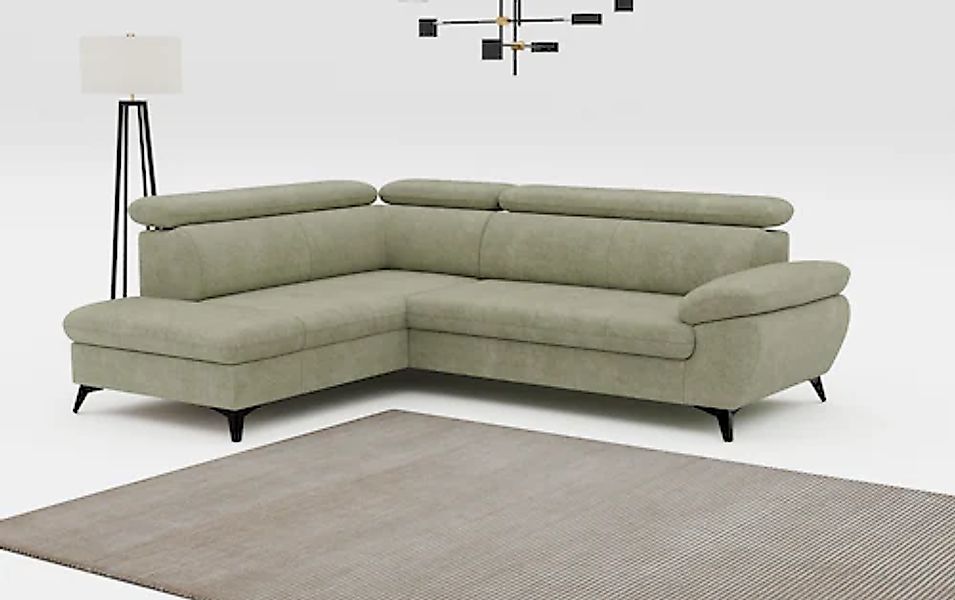 COTTA Ecksofa »Hudson L-Form« mit Kopfteilverstellung, wahlweise mit Bettfu günstig online kaufen