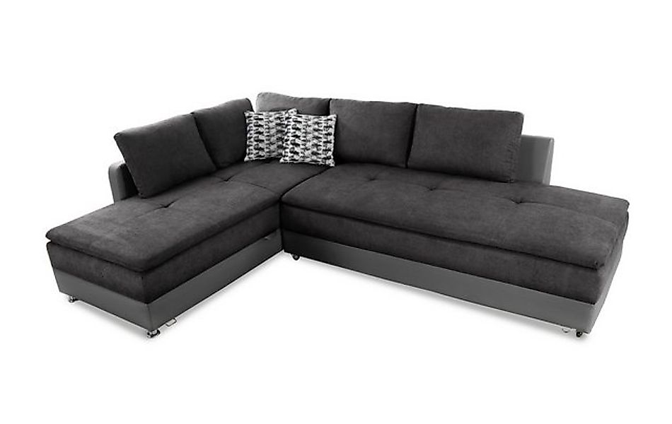 luma-home Ecksofa 15106, Dauerschläfer-Doppelbett 306x223 cm, Schwenkteil r günstig online kaufen
