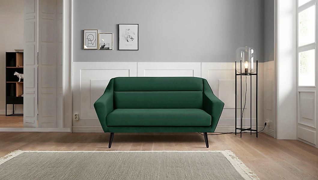 OTTO home 2-Sitzer "Bille" mit Naht im Rückenkissen und Eiche-Beinen, Desig günstig online kaufen