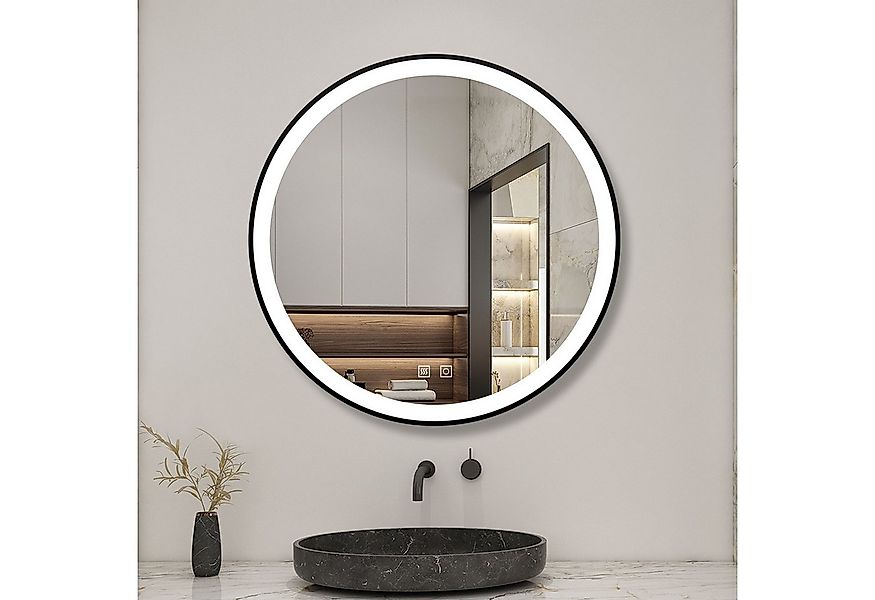 Aica Sanitär Badspiegel Rund mit Beleuchtung Wandspiegel Dimmbar günstig online kaufen