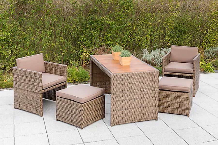MERXX Balkonset »Merano Wicker« 5 Stk. tlg. günstig online kaufen