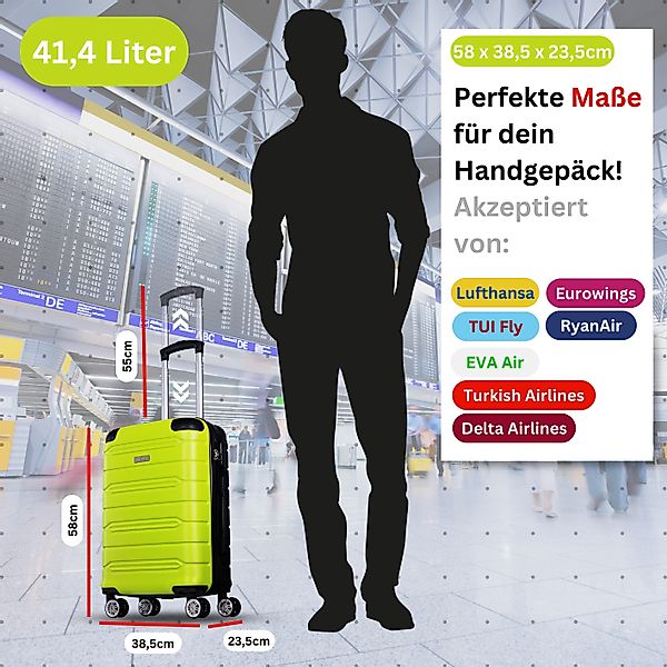 NOWI Hartschalen-Trolley Koffer Hartschalenkoffer mit Zahlenschloss günstig online kaufen