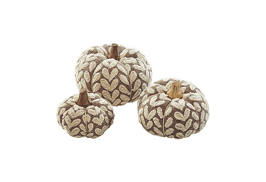 Kobolo Dekoobjekt Kürbis Dekokürbisse Textil Set aus 3 Größen beige - Herbs günstig online kaufen