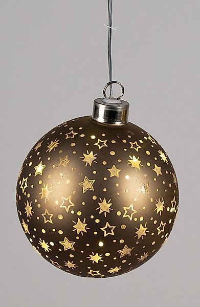 formano LED Dekolicht Kugel hängend Deko Braun-Gold -Chocolate,LED und Time günstig online kaufen