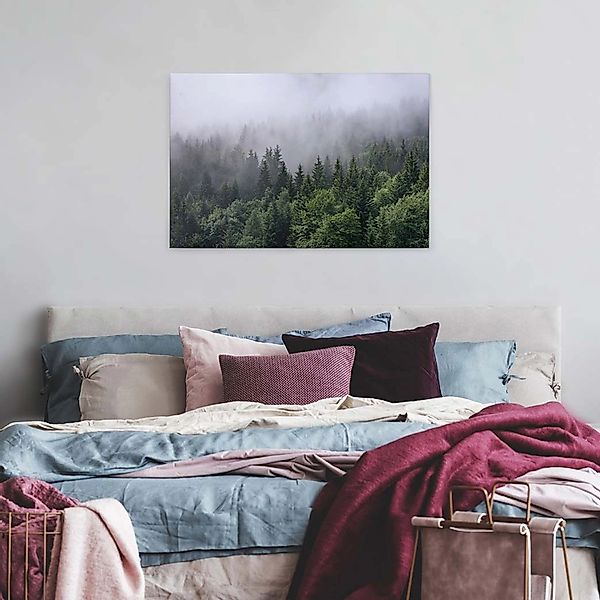 A.S. Création Leinwandbild "Foggy Fir Trees" Kunst  Wald 1 Stk. tlg. Wald K günstig online kaufen