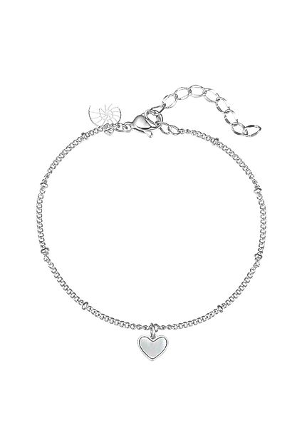 Hey Happiness Charm-Armband Perlmutt Herz hängend, günstig online kaufen