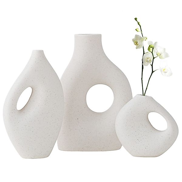 TWSOUL Dekovase 3St Matte Vase, Keramikvase, günstig online kaufen