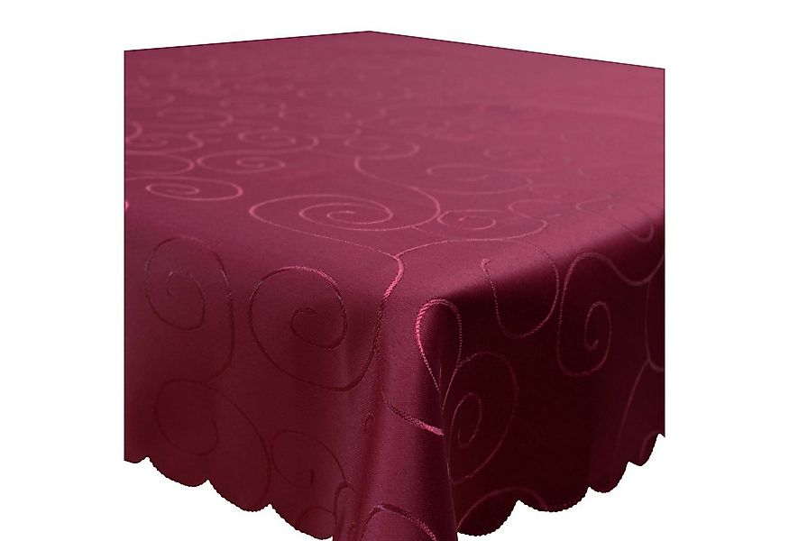 Haus und Deko Tischdecke Tischdecke Damast Ornamente eckig Circle Struktur günstig online kaufen