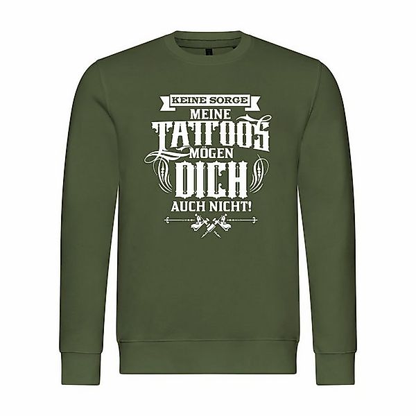 deinshirt Rundhalspullover Herren Pullover Keine Sorge meine Tattoos mögen günstig online kaufen