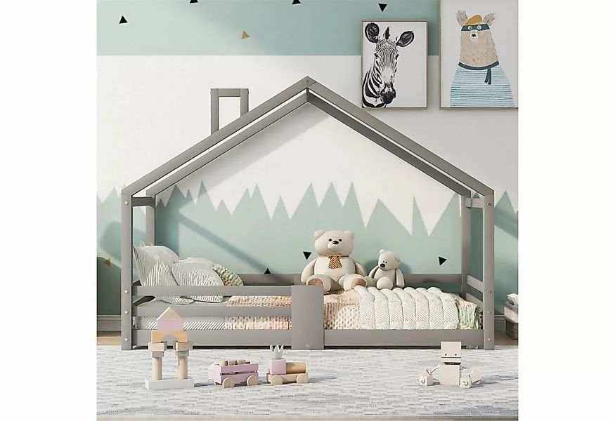 autolock Kinderbett Kinderbett Hausbett mit Schornstein Rausfallschutz,90 x günstig online kaufen