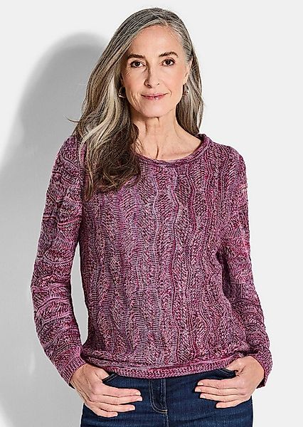 GOLDNER Strickpullover Kurzgröße: Langarmoberteil im Strukturstrick Winterp günstig online kaufen