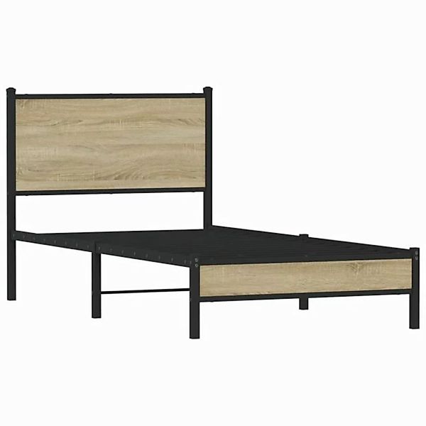 vidaXL Bett Metallbett ohne Matratze Sonoma-Eiche 80x200 cm günstig online kaufen