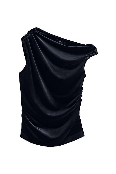 Next Blusentop Ärmelloses Samt-Top mit Drapierung (1-tlg) günstig online kaufen