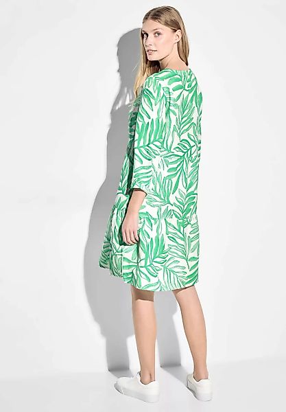 Leinenmix Print Kleid günstig online kaufen