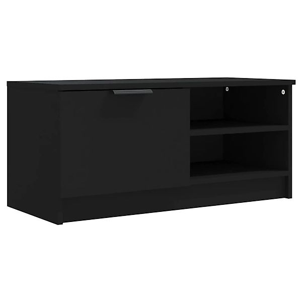 Vidaxl Tv-schrank Schwarz 80x35x36,5 Cm Holzwerkstoff günstig online kaufen