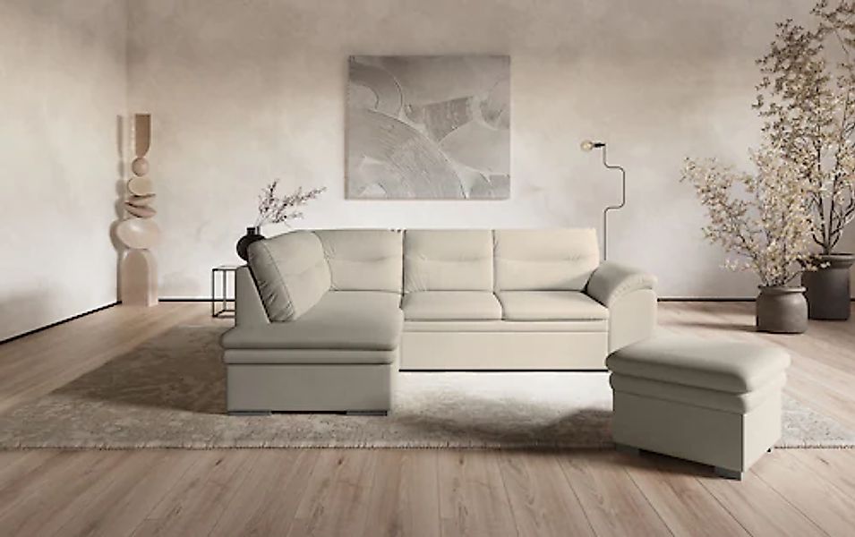 COTTA Ecksofa »Leandra L-Form«, wahlweise mit Bettfunktion & Bettkasten günstig online kaufen
