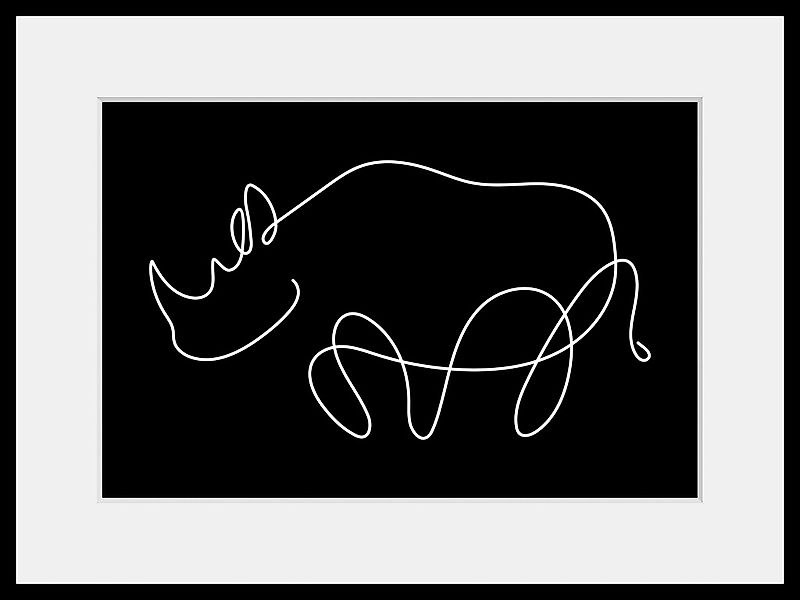 queence Bild »Sylvester«, Tiere-Wildtiere-Nashorn, (1 St.), HD Premium Post günstig online kaufen