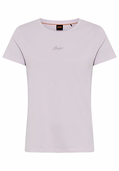 BOSS ORANGE T-Shirt "Elove Embro Premium Damenmode" mit Rundhals, Slim Fit günstig online kaufen
