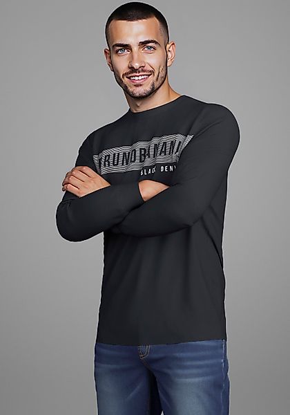 Bruno Banani Langarmshirt schmal geschnitten, mit günstig online kaufen
