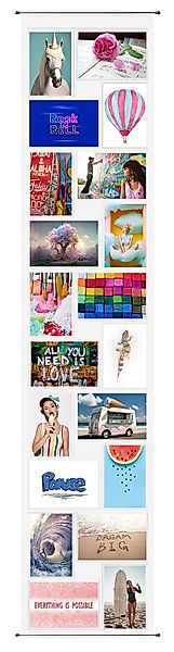 trendfinding Bilderrahmen Collage Fotovorhang mit Metallstange günstig online kaufen