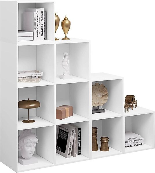 Woltu Bücherregal, 1-tlg., Raumteiler mit 10 günstig online kaufen