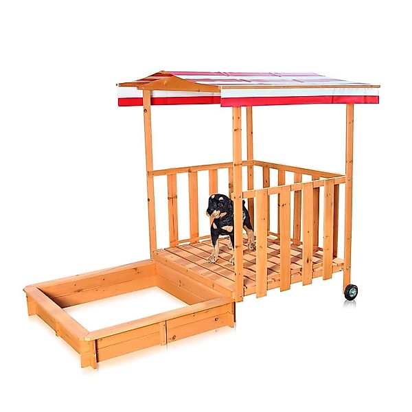 Mucola Sandkasten Sandkasten Sandkiste Holz Dach günstig online kaufen