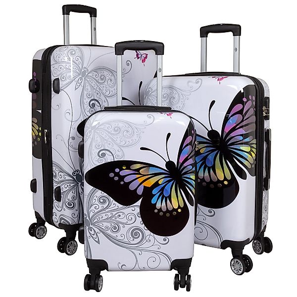 Trendyshop365 Hartschalen-Trolley Butterfly, bunter Koffer mit günstig online kaufen