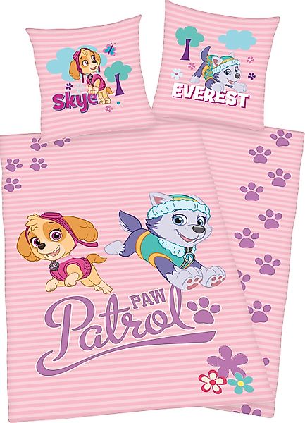 PAW PATROL Kinderbettwäsche "Skye und Everest" mit tollem Paw Patrol Motiv günstig online kaufen