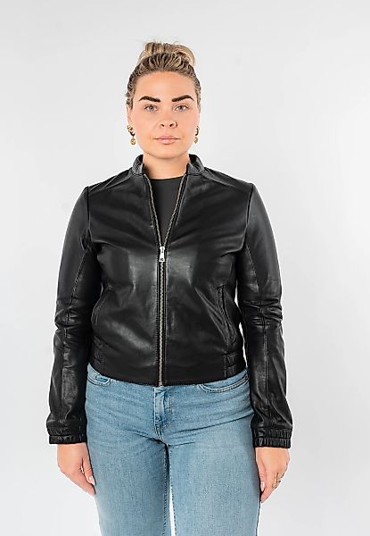 Mauritius Lederjacke "MWAshli" Blouson mit elastischen Bündchen günstig online kaufen