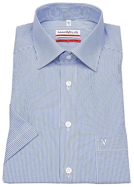 MARVELIS Kurzarmhemd Modern Fit leicht tailliert günstig online kaufen
