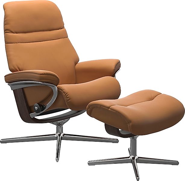 Stressless "Sunrise" Set, Relaxsessel mit Hocker, mit Hocker, mit Cross Bas günstig online kaufen