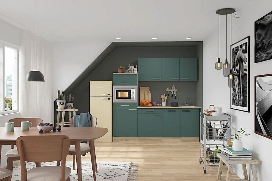 OPTIFIT Küche »Bella« Breite 210 cm, wahlweise mit E-Geräten günstig online kaufen