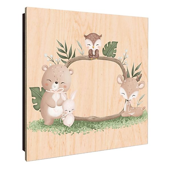 Banjado Großer Schlüsselkasten Holz 30x30cm Schwarz Scharnier Links 50 Hake günstig online kaufen