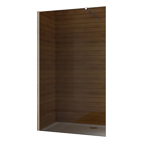 Duschparadies 80x200cm Duschwand mit Glasschutzfolie 8mm NANO-ESG Walk In D günstig online kaufen