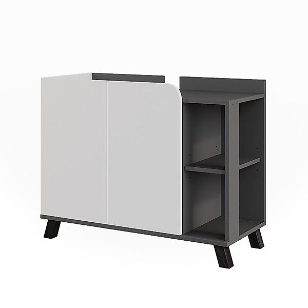 Vicco Waschbeckenunterschrank Karen, Anthrazit/Weiß, 80 x günstig online kaufen