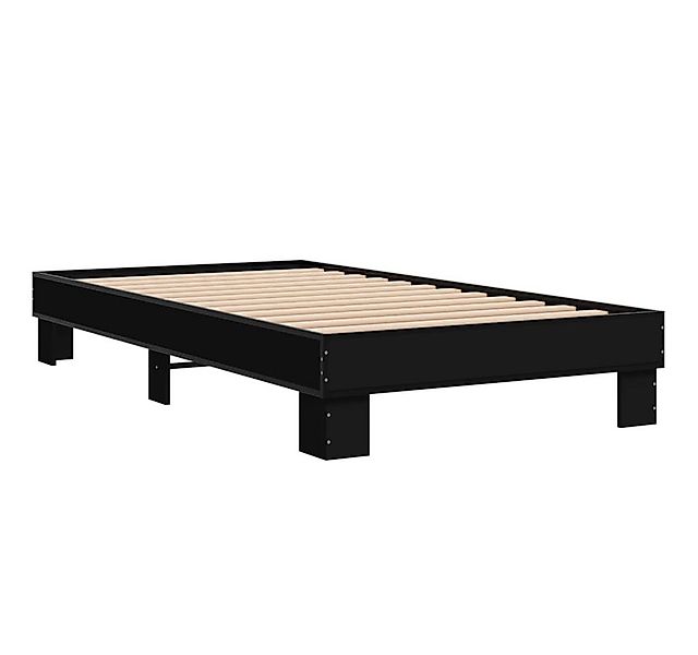 vidaXL Bett Bettgestell Schwarz 75x190 cm Holzwerkstoff und Metall günstig online kaufen
