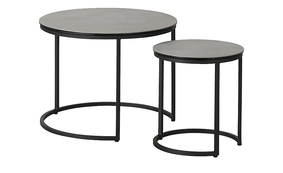 Jette Home Beistelltisch Set  Twins III ¦ grau ¦ Maße (cm): H: 43  Ø: 58 Ti günstig online kaufen
