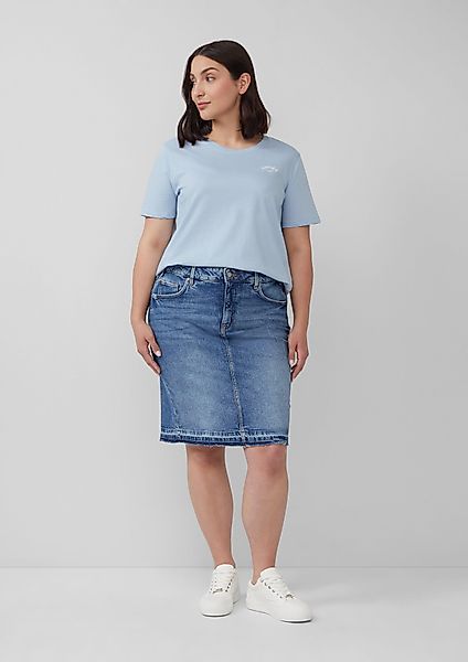s.Oliver Jeansrock Jeansrock mit offenem Saum günstig online kaufen