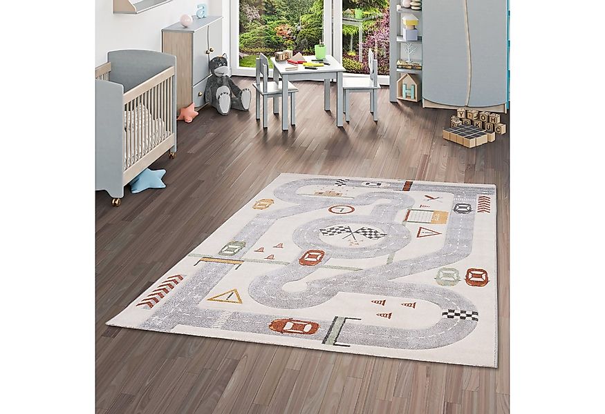 Pergamon Kinderteppich Kinder Teppich Maui Kids Rennbahn, Rechteckig, Höhe: günstig online kaufen
