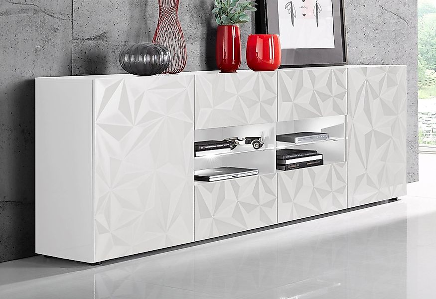 Home affaire Sideboard "Prisma Breite 241, Kommode 2 Türen, 4 Schubkästen, günstig online kaufen