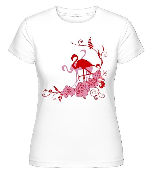 Flamingos Flowers · Shirtinator Frauen T-Shirt günstig online kaufen