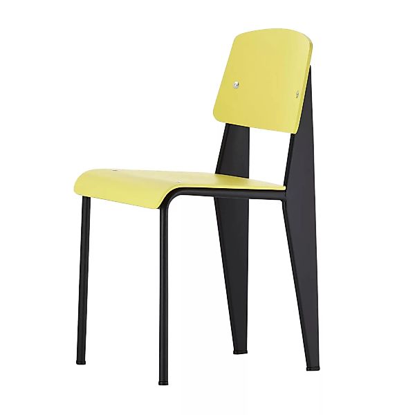 Vitra - Standard SP Prouvé Stuhl - zitronengelb/Kunststoff/Gestell tiefschw günstig online kaufen
