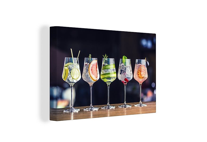 OneMillionCanvasses® Leinwandbild Cocktail - Weinglas - Restaurant - Sommer günstig online kaufen