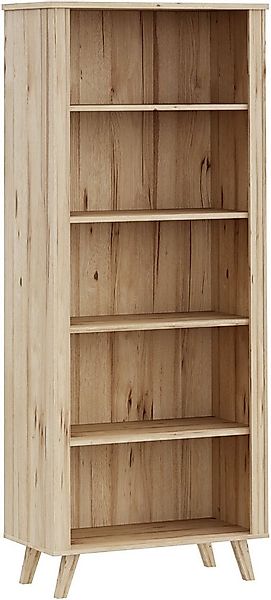 FORTE Wandregal Vankka Regal breit, breites Regal, Holzfüße, 5 offene Fäche günstig online kaufen