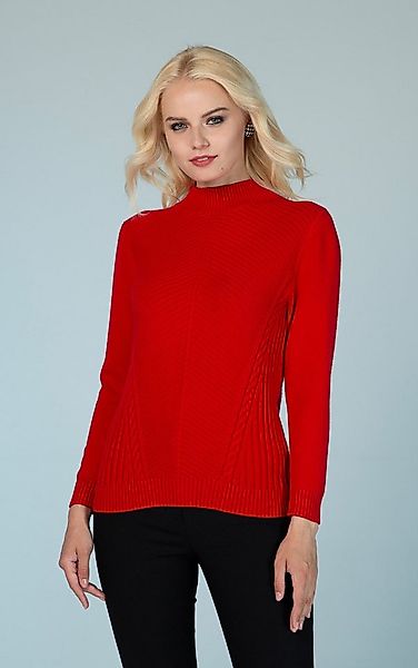 Passioni Strickpullover mit Stehkragen und Strukturstrick günstig online kaufen