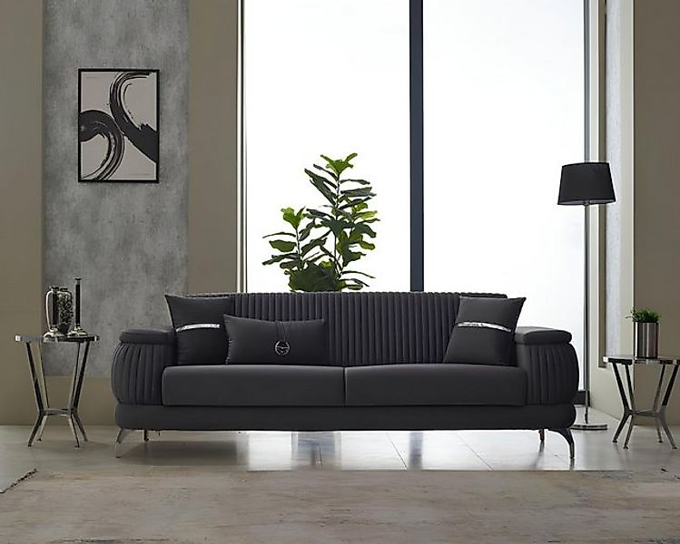 JVmoebel Sofa Dreisitzer Polstersofa Luxus Stoffsofa Couch Sofa 3 Sitzer Gr günstig online kaufen