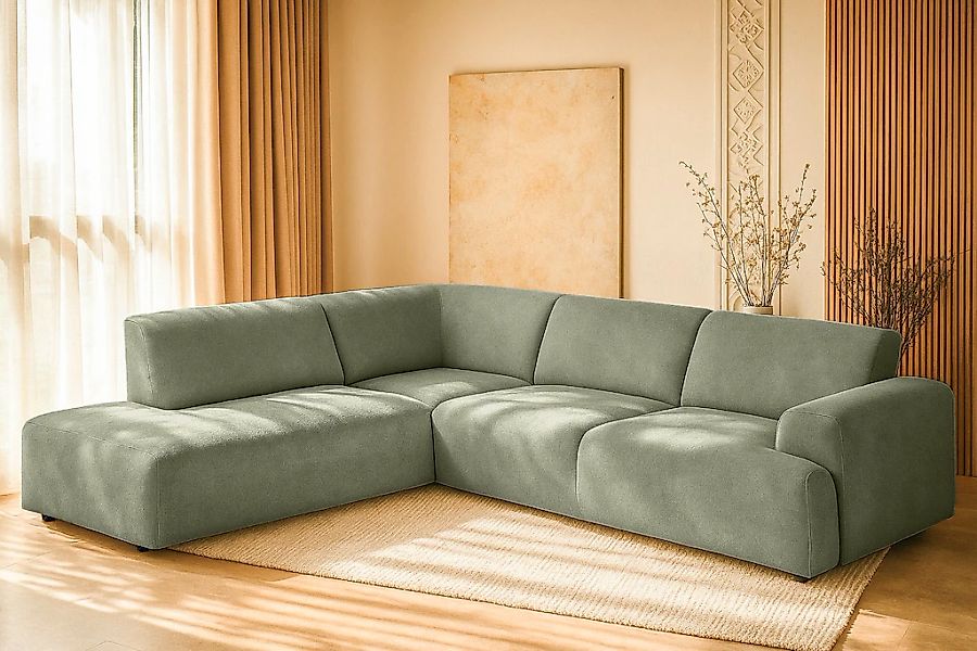 Home affaire Ecksofa "Linkka, Breite 282 cm" L-Form, in einem weichen Cheni günstig online kaufen