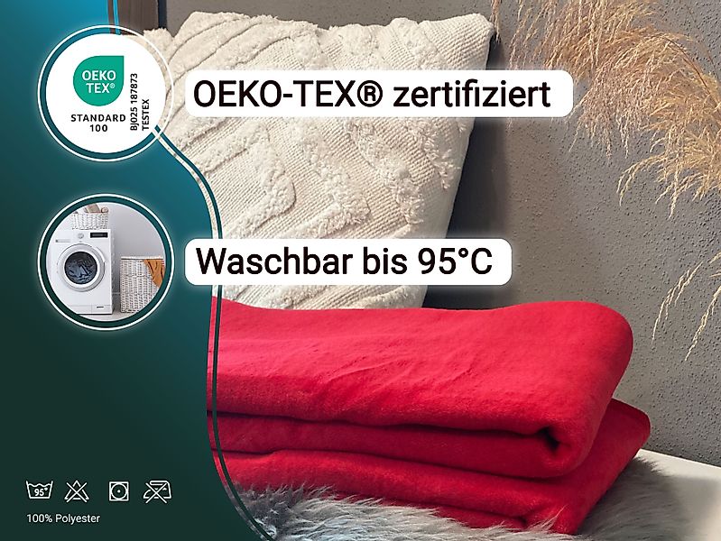 Wohndecke, ZOLLNER, 130 x 170 cm, 100% Polyester, in vielen modernen Farben günstig online kaufen