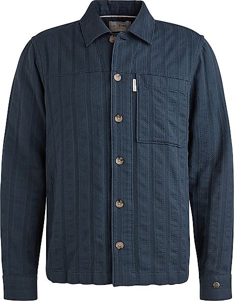 Cast Iron Overshirt Dobby Stripe Navy - Größe S günstig online kaufen